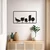 WallXpert metalni zidni ukras DCV-1006-MT, stilizovane ptice u pravougaonom ramu, 50 x 25 cm, crni
