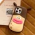 3D Fun ovitek za iPhone 15, interaktivna usta - rumeno-rjava