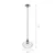 Luster na sajli FLO 1xE27/15W/230V sjajni hrom/proziran