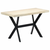 vidaXL Jedilna miza bela 120x60x75 cm trden mangov les