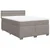Vidaxl Box spring postelja z vzmetnico taupe 160x200 cm blago
