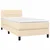 Vidaxl Box spring postelja z vzmetnico LED krem 80x200 cm blago