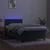 Vidaxl Box spring postelja z vzmetnico LED tem. zelena 90x200 cm žamet