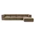 Atelier del Sofa Ugaona garnitura Sora 430x75x102cm Braon