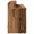 Radni stol s LED svjetlima boja staro drvo 140x55x91 cm drveni