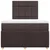Vidaxl Box spring postelja z vzmetnico temno rjav 120x200 cm blago