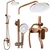 Komplet za prhanje REA DROP Brush Copper