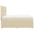 Vidaxl Box spring postelja z vzmetnico krem 180x200 cm blago