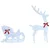 Reindeer vuče saonice Hladna bijela 70 x 26 x 130 cm Akril
