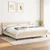 Vidaxl Box spring postelja z vzmetnico krem 200x200 cm blago