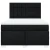 vidaXL Box spring posteljni z vzmetnico črn 140x190 cm blago