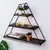 Hanah Home Hyacinth Zidna polica, Braon-crna