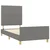 Vidaxl Posteljni okvir brez vzmetnice temno siv 90x190 cm blago