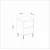 Hanah Home Noćni ormarić Imaj 40x60x35cm Beli mermer-Zlatni