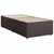 Vidaxl Box spring postelja z vzmetnico temno rjava 100x200 cm blago
