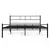 ModernHome Krevet sa metalnim ramom sa podnicom, 140x200cm, Crni