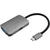 Qoltec Hub adapter USB-C 3.1 2v1 | HDMI 4K | VGA