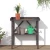 Stol za biljke s policom sivi 78x38x82,5 cm masivna jelovina
