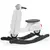 childhome otroški gugalnik rocking scooter black&white