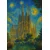 Plakat Barcelona v slogu Van Gogha 50x70 cm