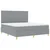 LED Box Spring Postelja Svetlo siva 180 x 200 cm blago