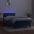 Vidaxl Box spring postelja z vzmetnico LED temno modra 90x190 cm žamet