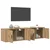 Zidni TV ormar set 2 pcs Umjetnički hrast 80 x 34,5 x 40 cm