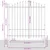Vrtna Ograda 6 pcs Bijelo 170 x 215 cm Čelik s prahom premazan