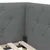 vidaXL Kotna postelja z vzglavjem Temno siva 80 x 200 cm blago