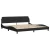 Krevet s madracem Dover crni 200x200 cm od tkanine