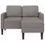 Sofa 2-sjed s ležaljkom u obliku slova L Taupe 125 cm tkanina