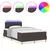 LED Box Spring Krevet Tamno smeđa 120 x 190 cm tkanina
