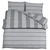 Set posteljine za poplun sivi 240x220 cm pamučni