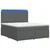 vidaXL Postelja boxspring z vzmetnico Temno siva 180 x 200 cm Blago
