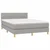 Vidaxl Box spring postelja z vzmetnico LED sv. siva 140x200 cm blago