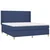 Vidaxl Box spring postelja z vzmetnico LED modra 180x200 cm blago