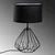 Opviq Stona lampa Diamond-S-705, 25x25x43 cm, IP20, Crna