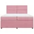 Vidaxl Box spring postelja z vzmetnico roza 200x200 cm žamet