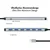 slomart USB 3.2 Gen 1 hub z 7 vrati USB-A, 5 Gbps, 20W PD