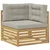 Set vanjskih sofa 6 pcs Bijela i svjetlosiva Poliester