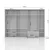 JELA Plakar P72A/PN - kolekcija Piano - Kristalno bela/Kristalno Bela HG Lak - 322x226x60 cm