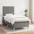 Vidaxl Box spring postelja z vzmetnico temno siva 90x190 cm blago