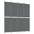 Vidaxl vidaXL 4-delni paravan, antracit, 200 x 220 cm, blago