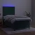 vidaXL Box spring postelja z vzmetnico LED tem. zelena 80x200 cm žamet