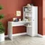 Hanah Home 2128 radni sto s policom 143,2 × 143,2 × 50 cm, bela