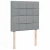 Box spring postelja z vzmetnico svetlo siva 80x200 cm blago