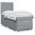 Vidaxl Box spring postelja z vzmetnico svetlo siva 90x190 cm blago