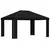 Gazebo 4 × 3 m Crna Poliester i čelik 190 gsm