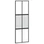 Klizna vrata crna 76x205 cm od kaljenog stakla i aluminija