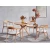 Hanah Home Trpezarijski sto i stolice Lindy, 100x100x70 cm, 4 stolice, Smeđi